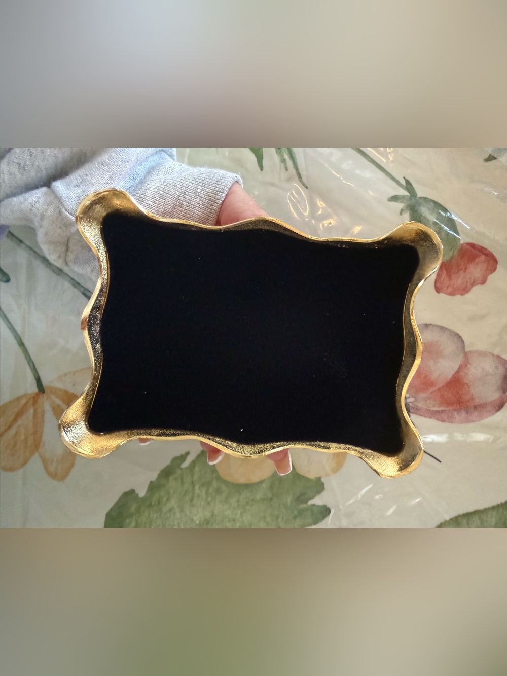 Ornate Red and Gold Jeweled Mini Jewelry Box - Picture 8 of 10